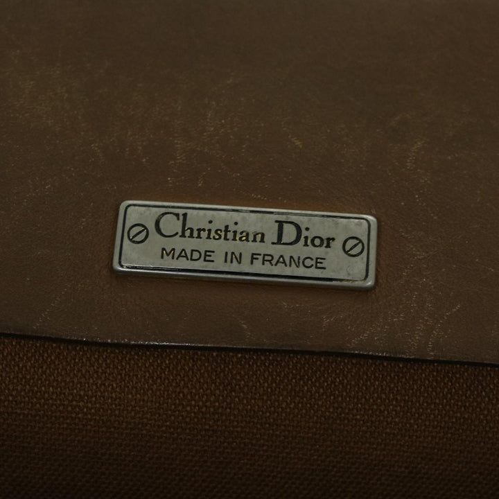 CHRISTIAN Top quality Dior Honeycomb Canvas Clutch Bag PVC Leather Black Auth bs12112