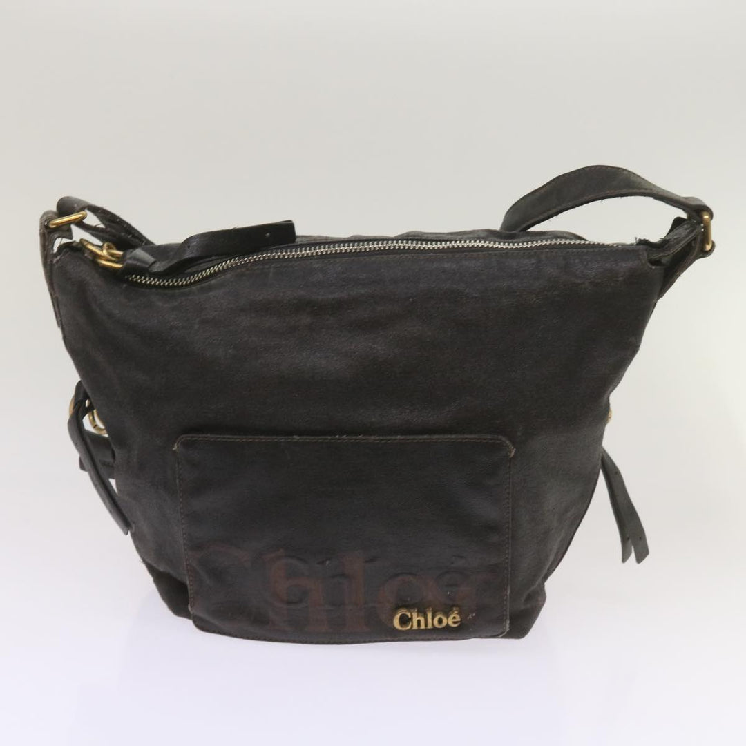 Chloe Wallet Hand Bag Leather 4Set Black Purple Brown bs12169