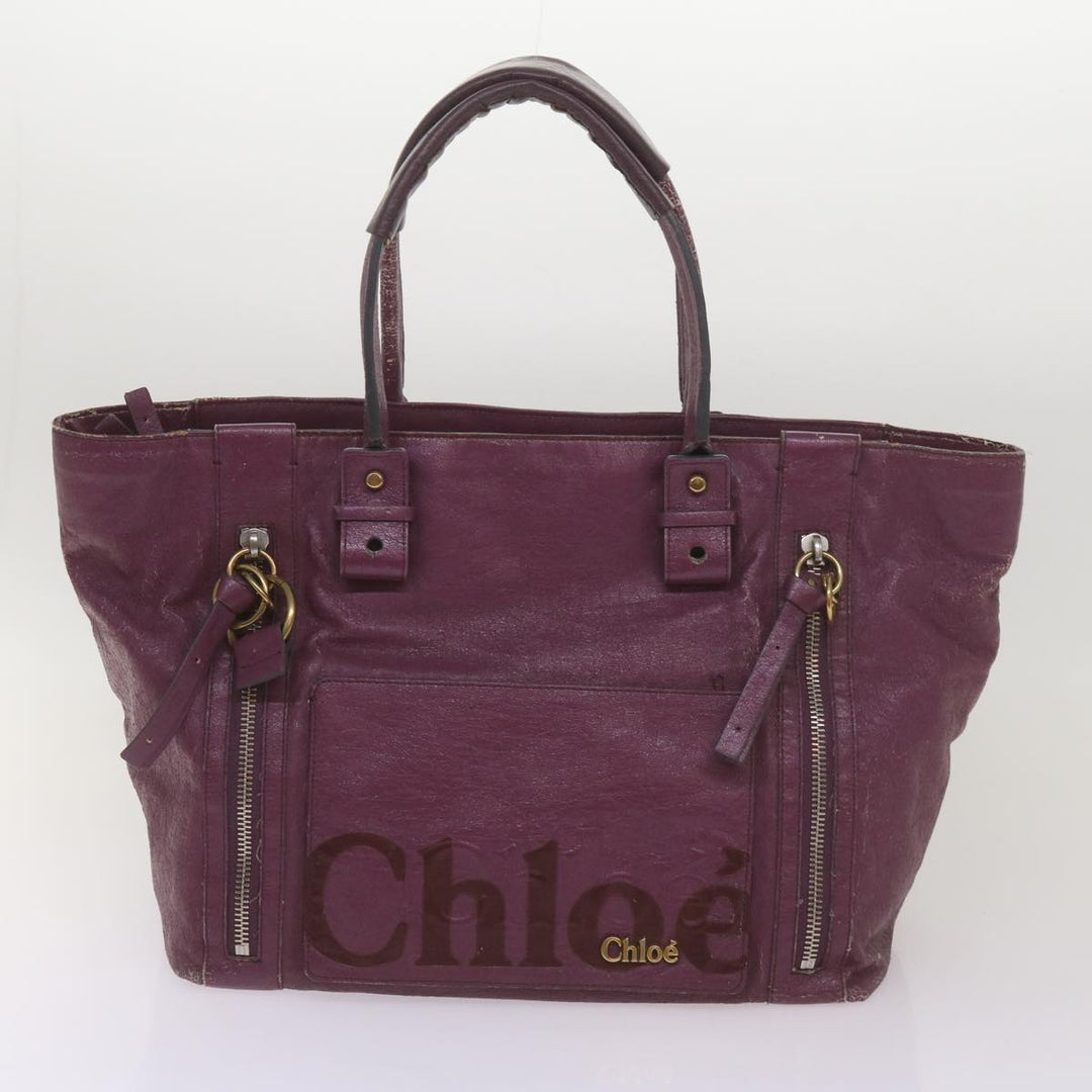 Chloe Wallet Hand Bag Leather 4Set Black Purple Brown bs12169