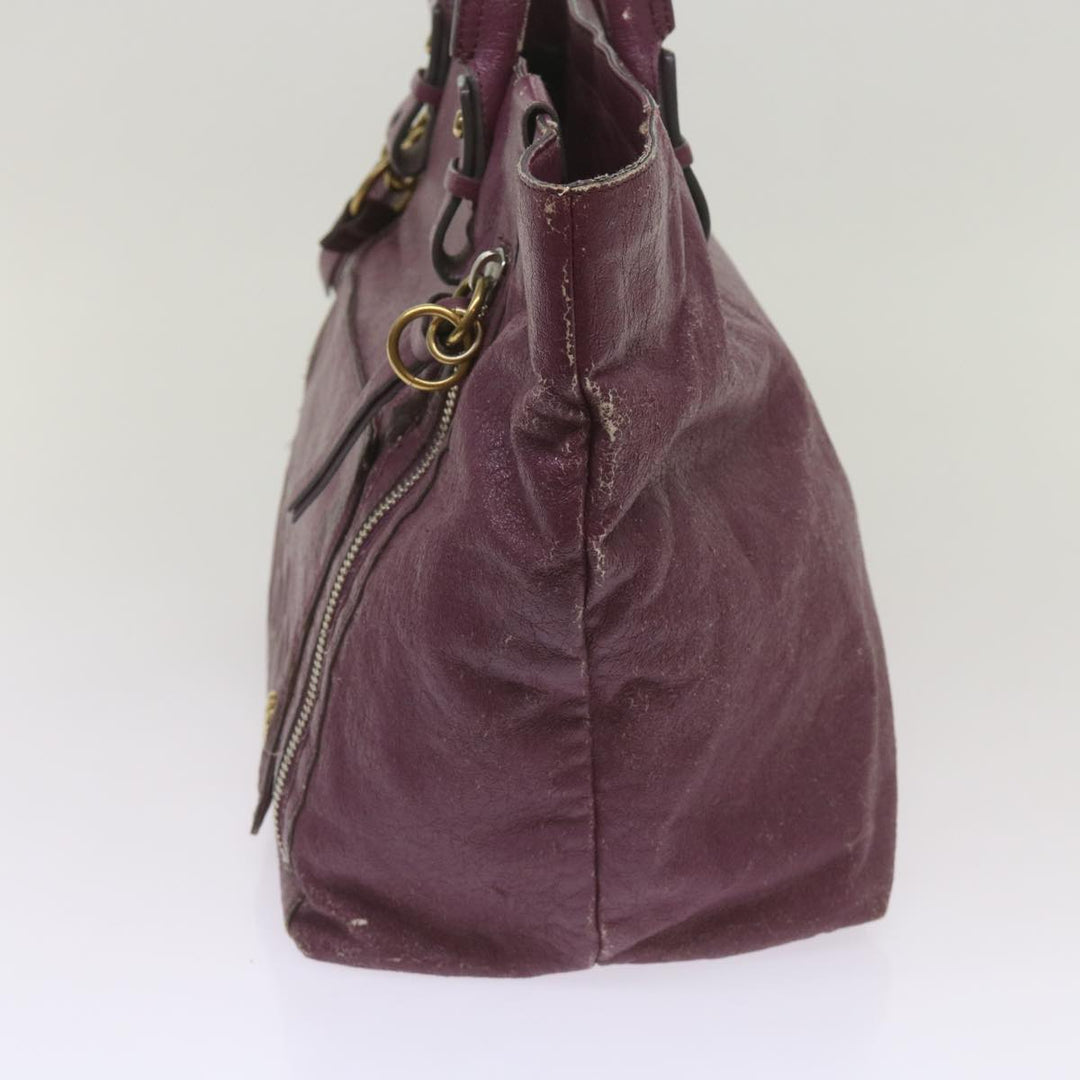 Chloe Wallet Hand Bag Leather 4Set Black Purple Brown bs12169