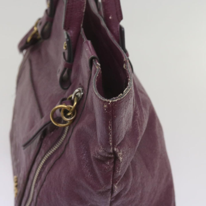 Chloe Wallet Hand Bag Leather 4Set Black Purple Brown bs12169