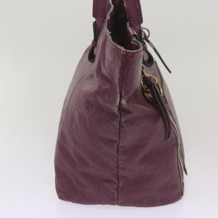 Chloe Wallet Hand Bag Leather 4Set Black Purple Brown bs12169