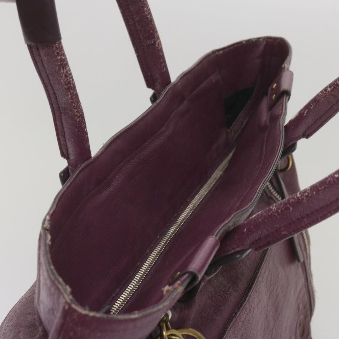 Chloe Wallet Hand Bag Leather 4Set Black Purple Brown bs12169