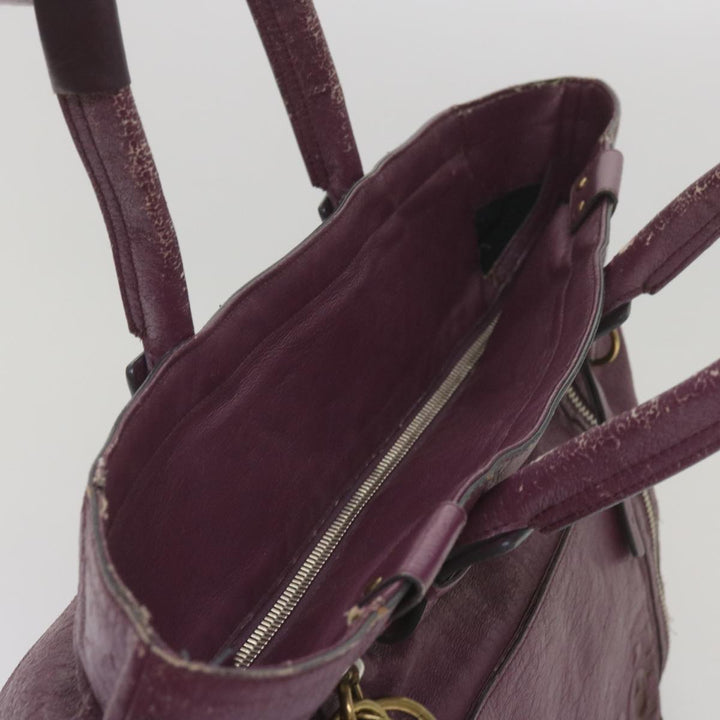 Chloe Wallet Hand Bag Leather 4Set Black Purple Brown bs12169