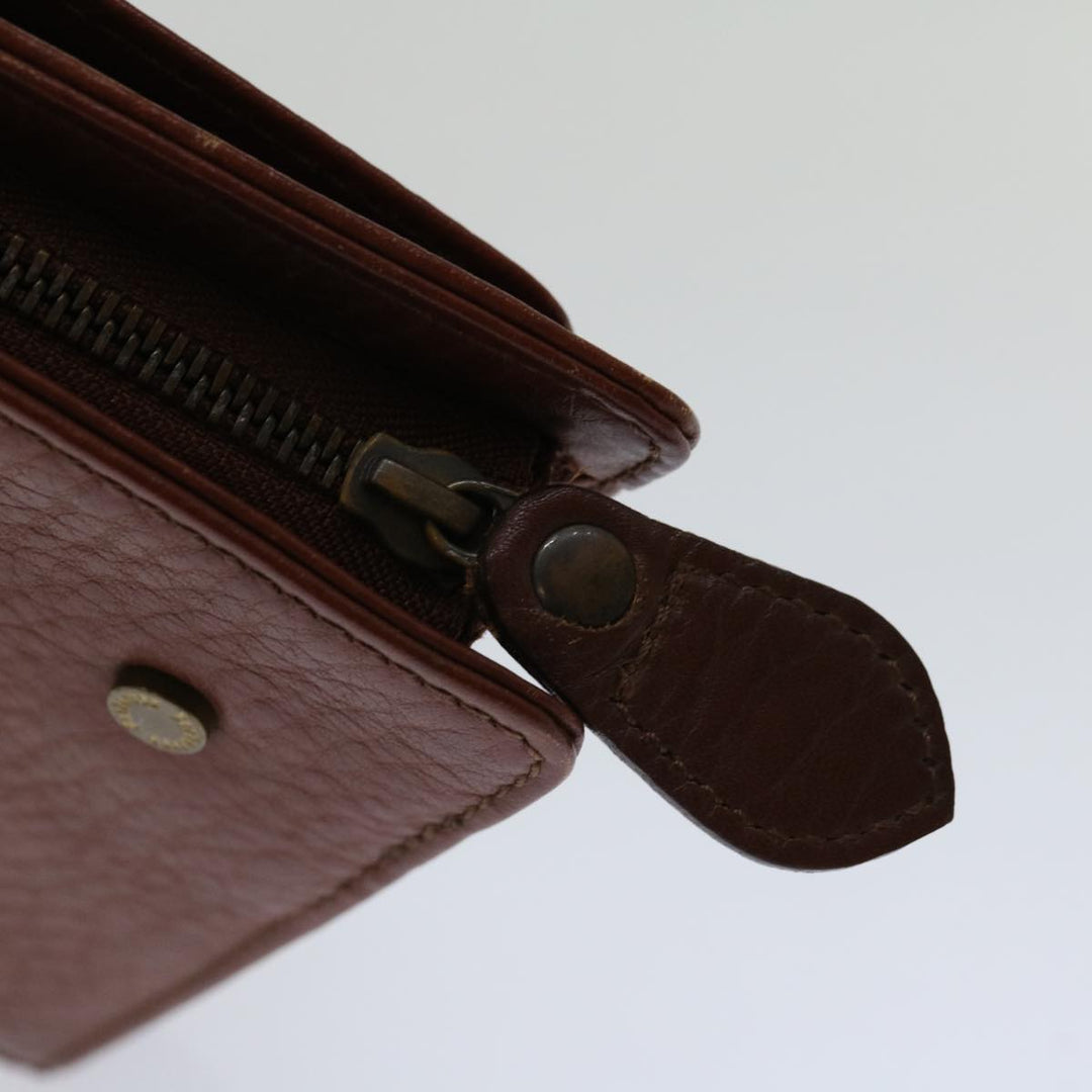 BurberrySs Clutch Bag Leather Brown Auth bs12180