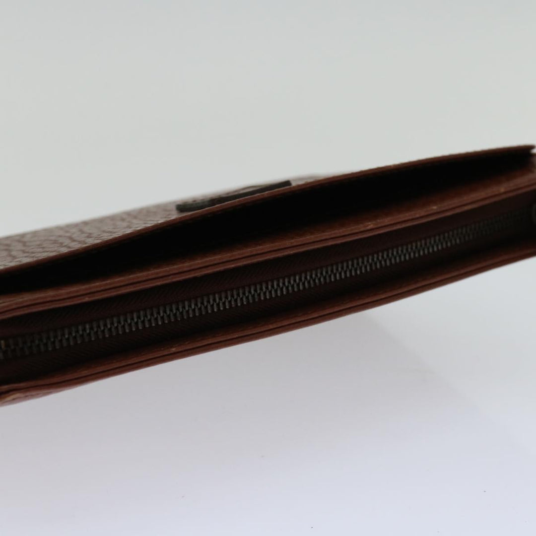 BurberrySs Clutch Bag Leather Brown Auth bs12180