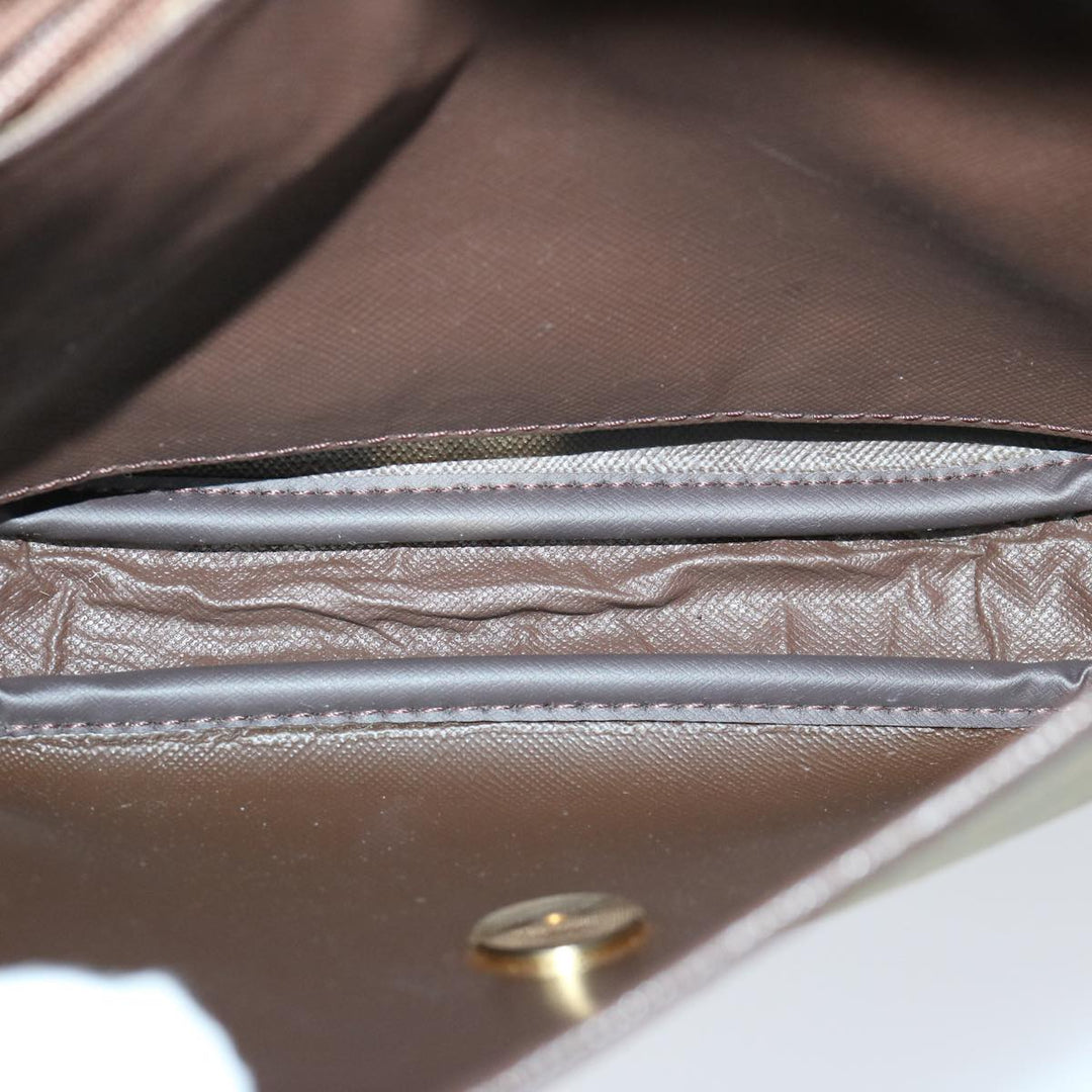 BurberrySs Nova Check Shoulder Bag Canvas Beige Auth bs12210