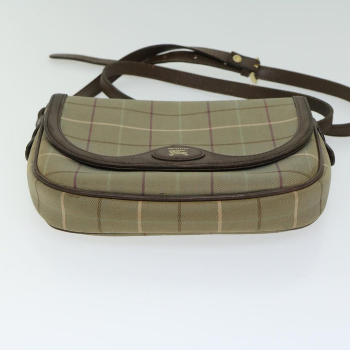 BurberrySs Nova Check Shoulder Bag Canvas Beige Auth bs12210