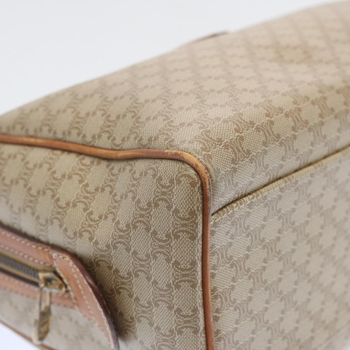 Celine Macadam Canvas Boston Bag Beige  12260