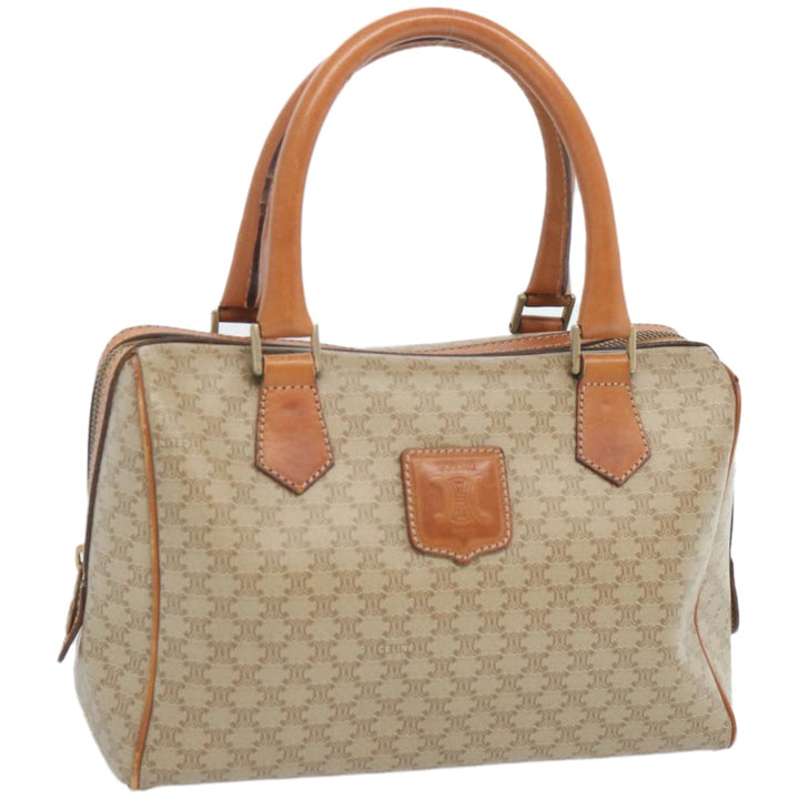 Celine Macadam Canvas Boston Bag Beige  12260