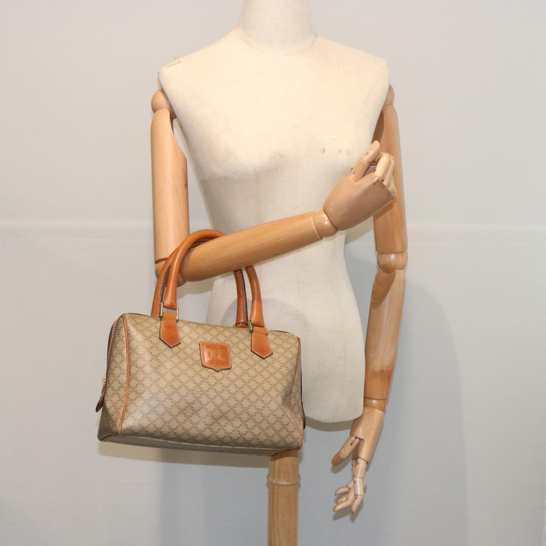 Celine Macadam Canvas Boston Bag Beige  12260