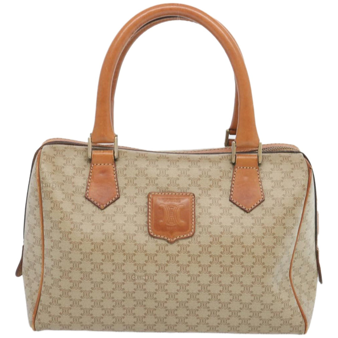 Celine Macadam Canvas Boston Bag Beige  12260