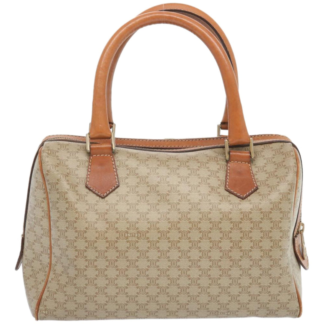 Celine Macadam Canvas Boston Bag Beige  12260