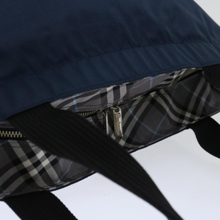 BurberrySs Blue Label Hand Bag Nylon Navy Auth bs12309