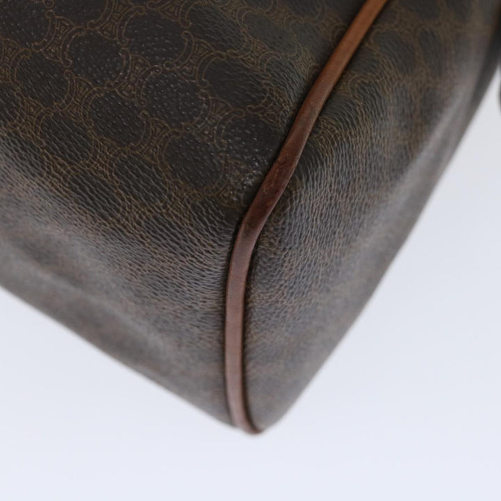 Celine Macadam Canvas Hand Bag PVC Brown Auth bs12370