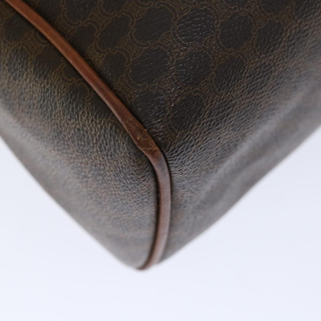 Celine Macadam Canvas Hand Bag PVC Brown Auth bs12370