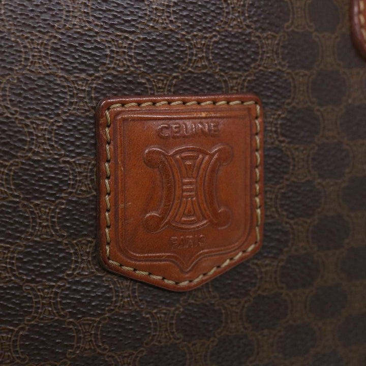 Celine Macadam Canvas Hand Bag PVC Brown Auth bs12370