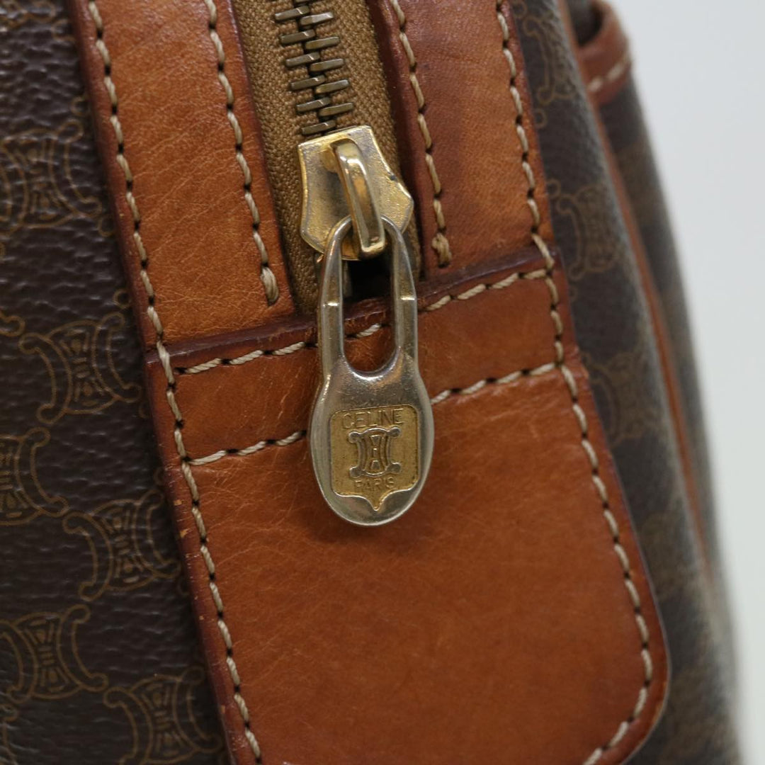 Celine Macadam Canvas Hand Bag PVC Brown Auth bs12370