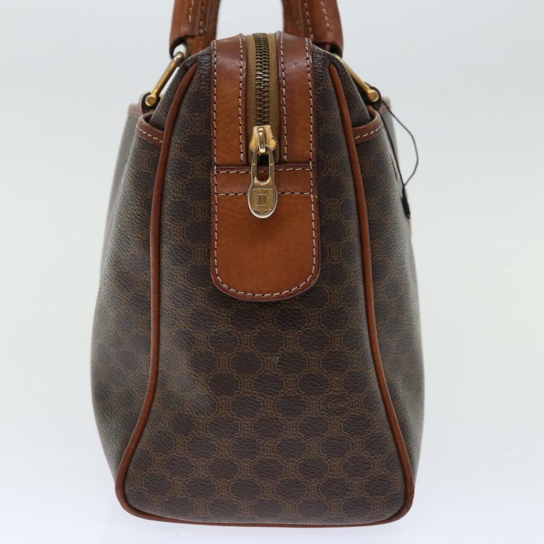 Celine Macadam Canvas Hand Bag PVC Brown Auth bs12370