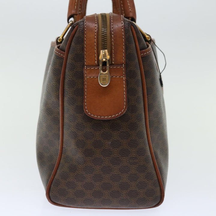 Celine Macadam Canvas Hand Bag PVC Brown Auth bs12370