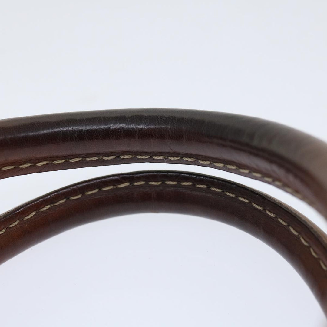 Celine Macadam Canvas Hand Bag PVC Brown Auth bs12370