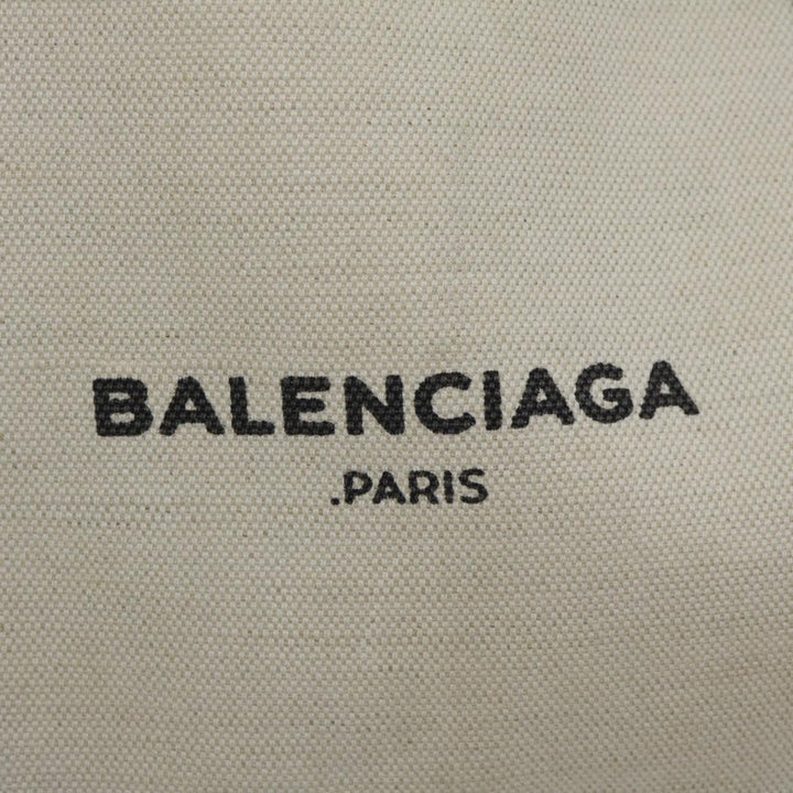 Top Quality Balenciaga Hand Bag Canvas White Black Auth bs12378