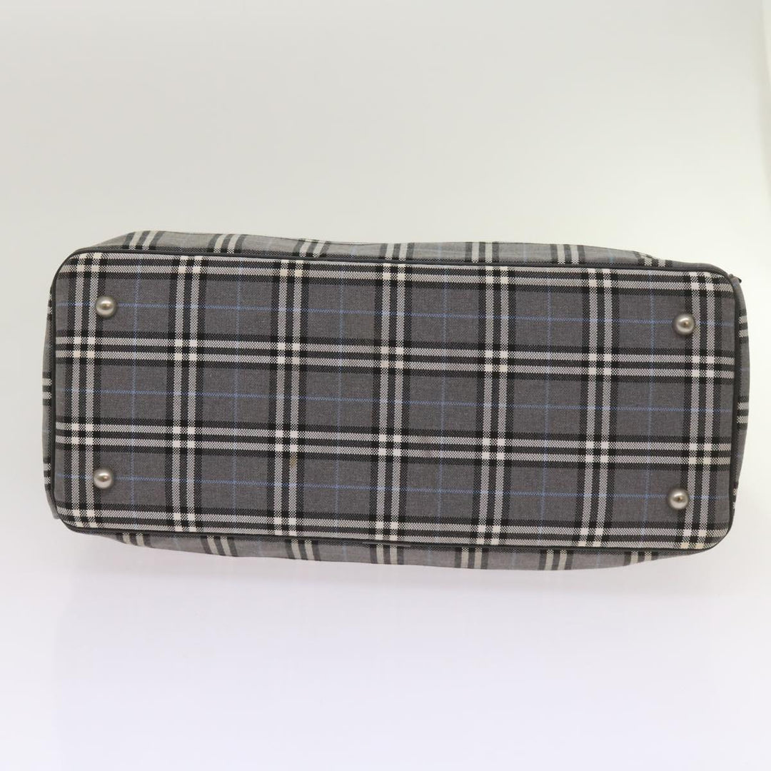 Top Quality Burberry Nova Check Black label Hand Bag Canvas Gray Auth bs12382