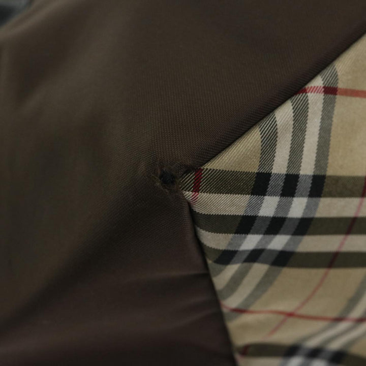 BURBERRYSs Nova Check Blue Label Tote Bag Nylon Brown Auth bs12383