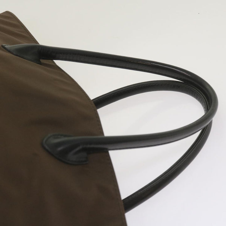 BURBERRYSs Nova Check Blue Label Tote Bag Nylon Brown Auth bs12383