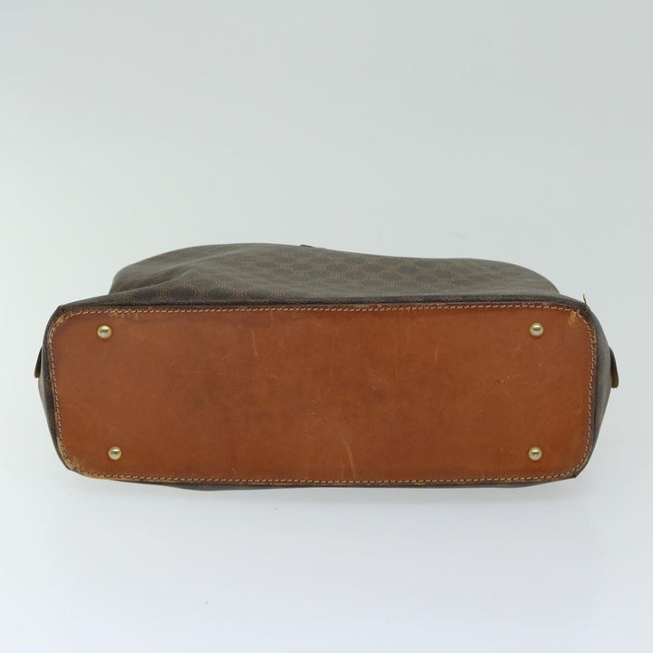 Celine Macadam Canvas Hand Bag PVC Brown Auth bs12435