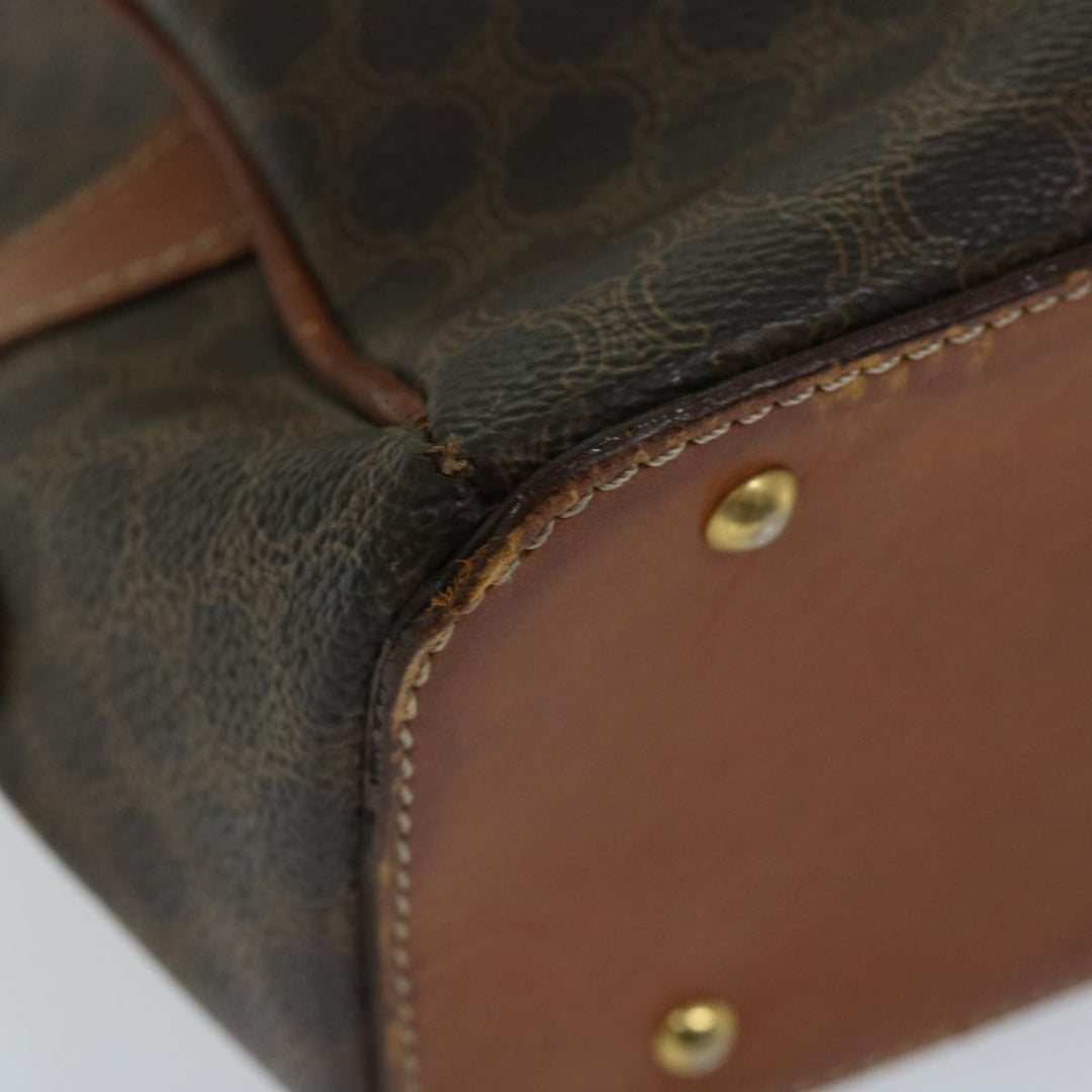 Celine Macadam Canvas Hand Bag PVC Brown Auth bs12435