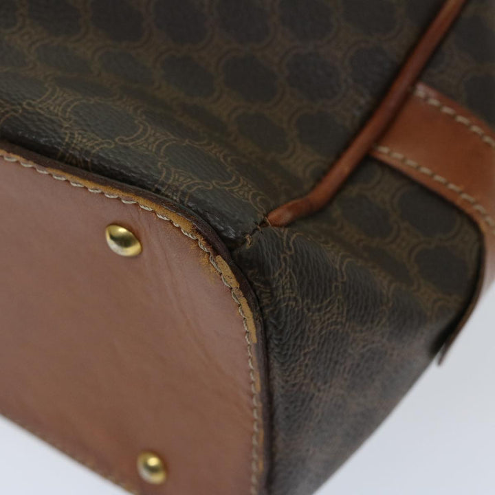 Celine Macadam Canvas Hand Bag PVC Brown Auth bs12435