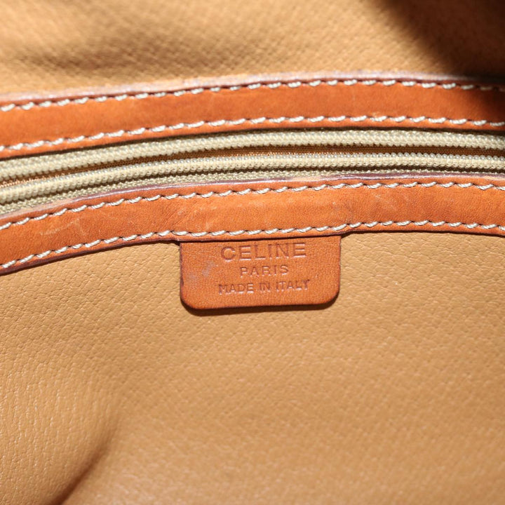 Celine Macadam Canvas Hand Bag PVC Brown Auth bs12435