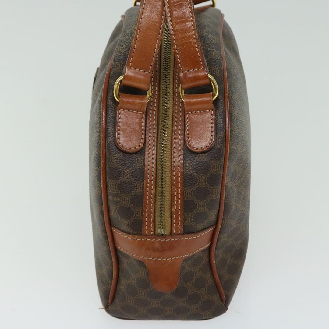 Celine Macadam Canvas Hand Bag PVC Brown Auth bs12435