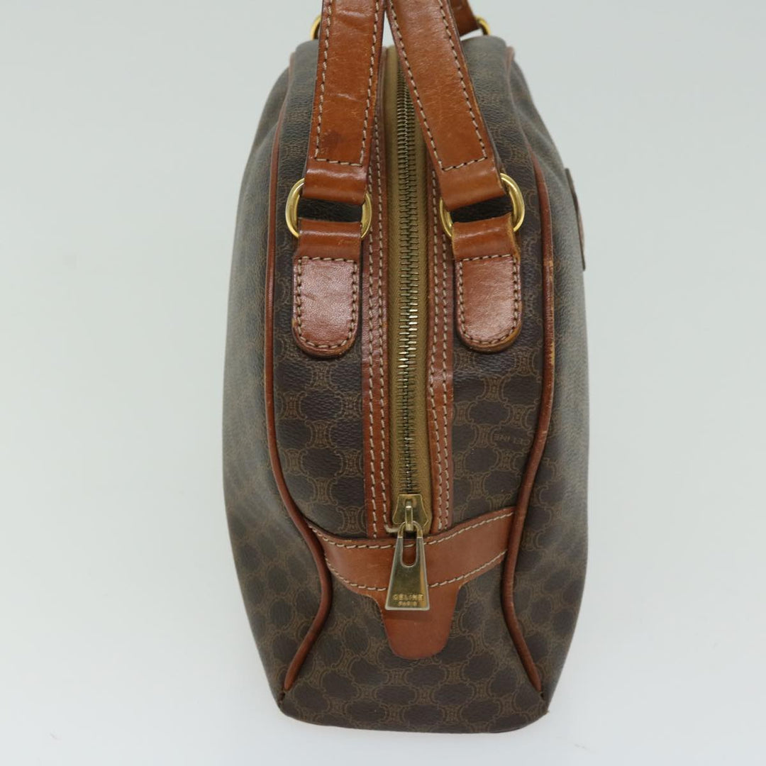 Celine Macadam Canvas Hand Bag PVC Brown Auth bs12435