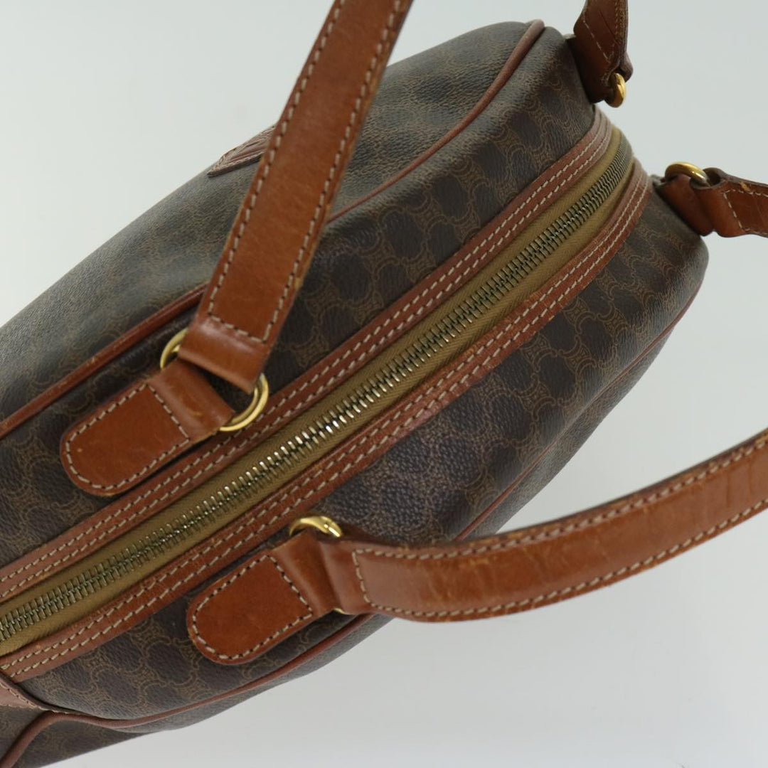 Celine Macadam Canvas Hand Bag PVC Brown Auth bs12435