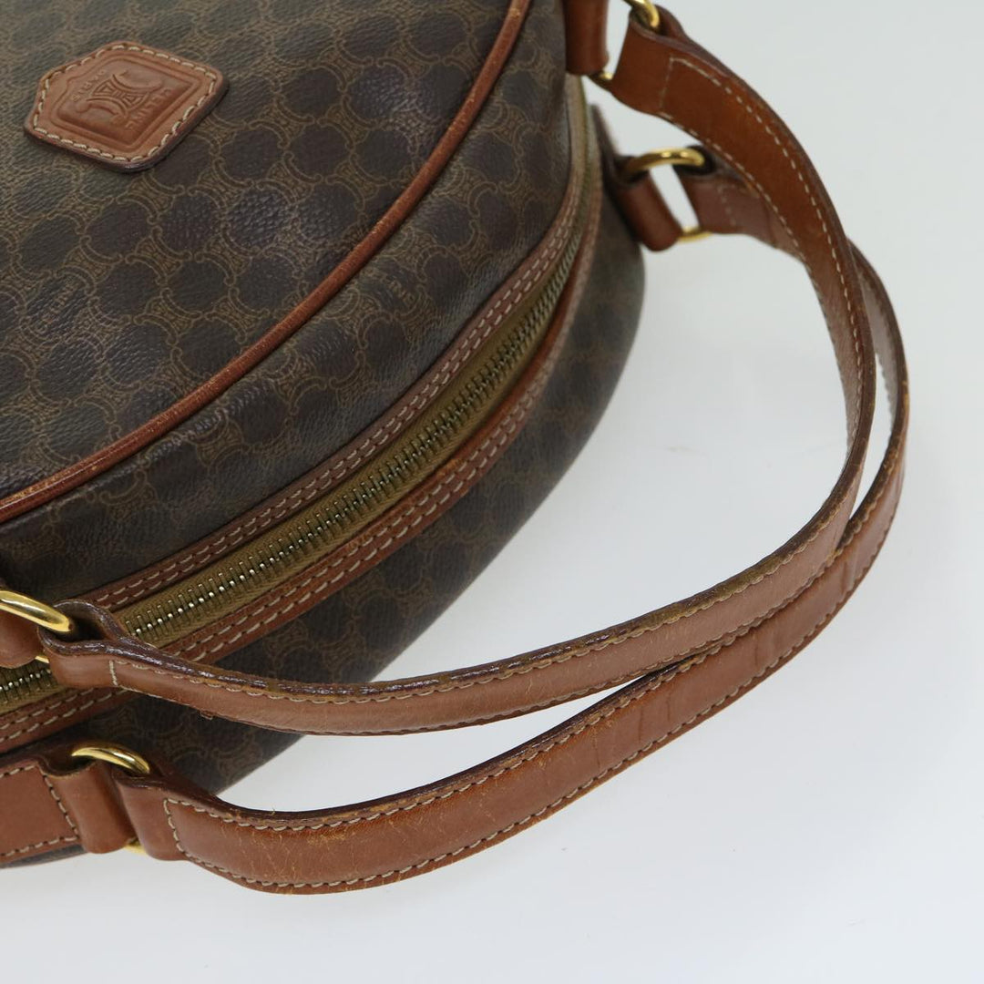 Celine Macadam Canvas Hand Bag PVC Brown Auth bs12435