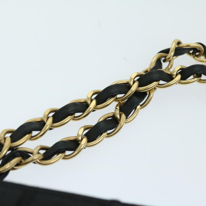 Top Quality Chanel Choco Bar Chain Hand Bag Cotton Black CC Auth bs12465
