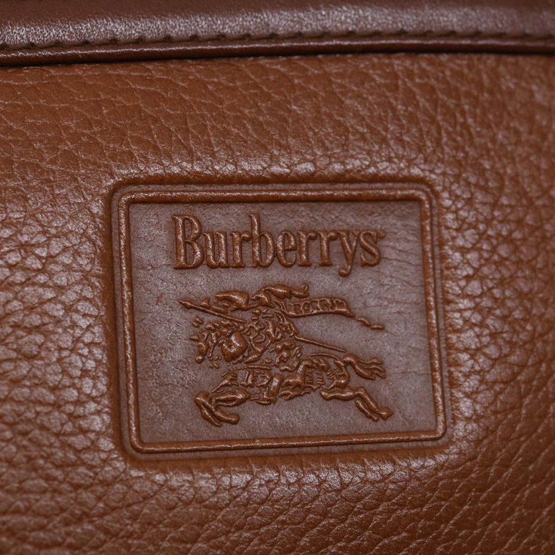 BURBERRYSs Clutch Bag Leather Brown Auth bs12490