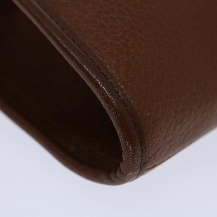 BURBERRYSs Clutch Bag Leather Brown Auth bs12490