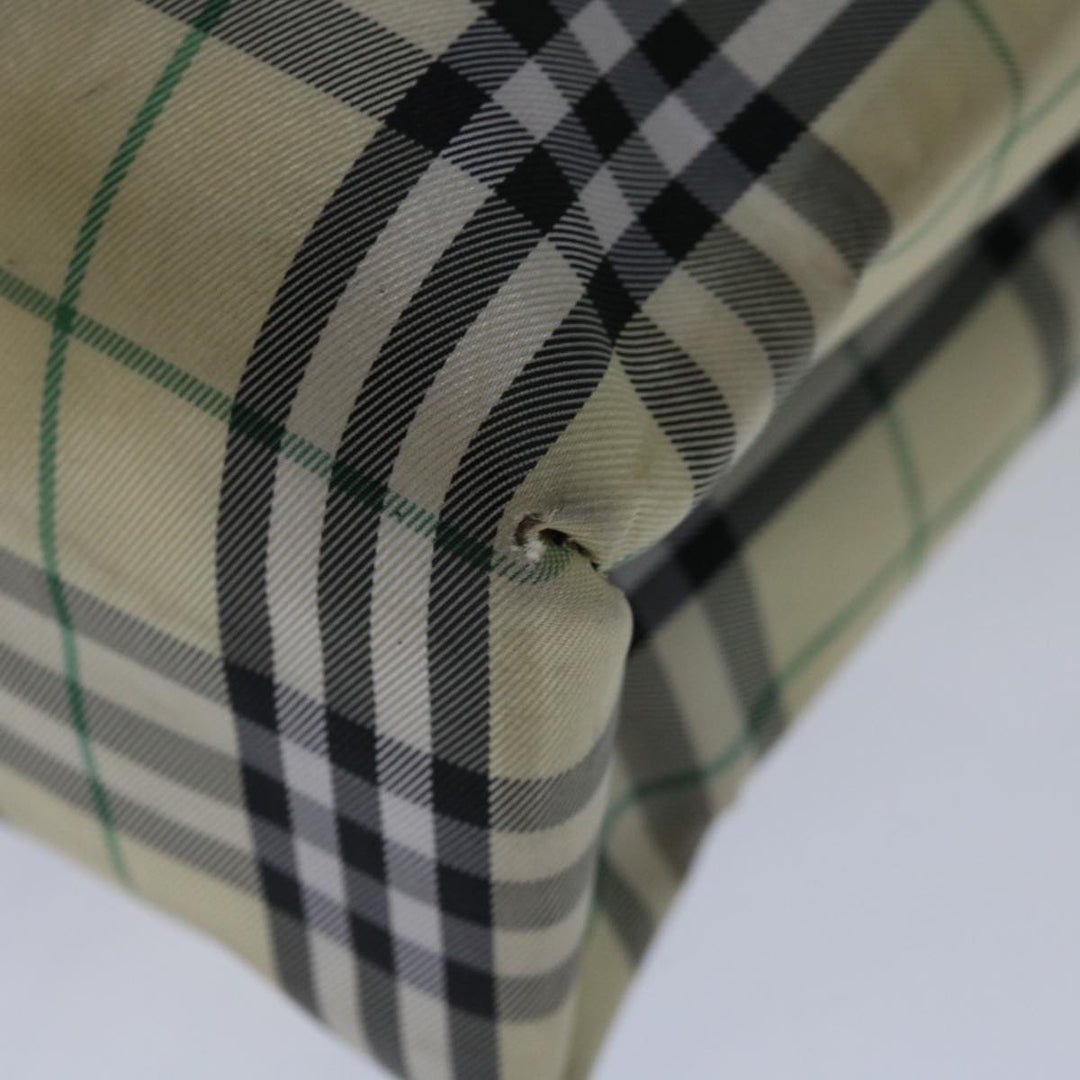 Burberry Nova Check Hand Bag Nylon Beige Auth bs12545
