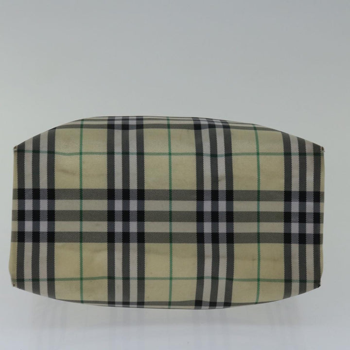 Burberry Nova Check Hand Bag Nylon Beige Auth bs12545