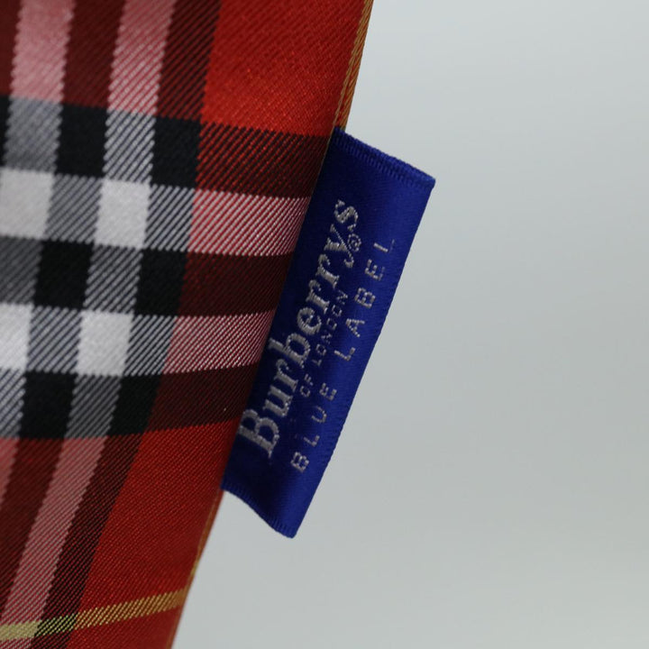 BurberrySs Nova Check Blue Label Hand Bag Nylon Red Auth bs12546