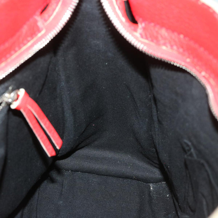 Top Quality Balenciaga City Hand Bag Leather 2way Red 115748 Auth bs12559