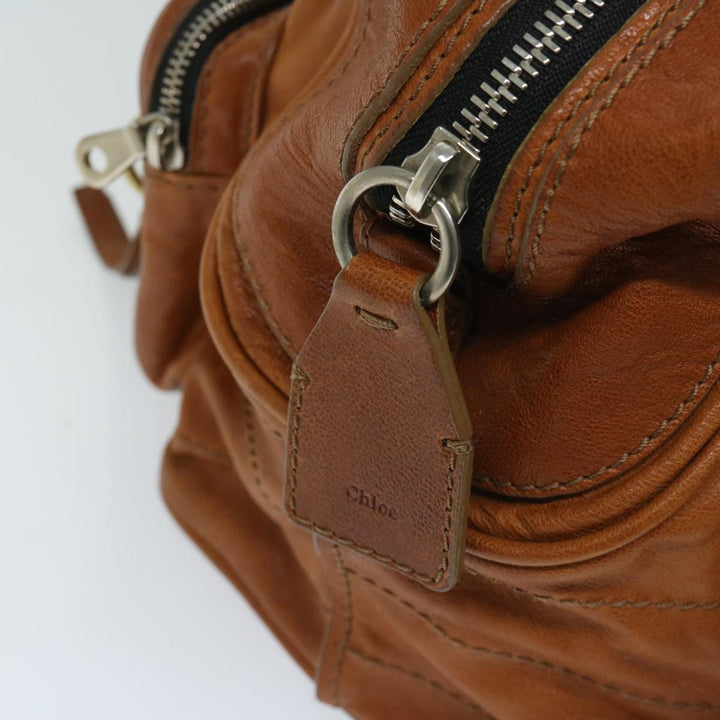 Chloe Hand Bag Leather Brown bs12577