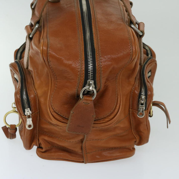 Chloe Hand Bag Leather Brown bs12577