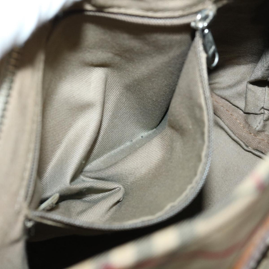 BurberrySs Blue Label Hand Bag Canvas Beige Auth bs12583