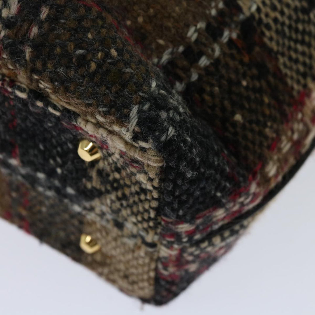 Top Quality Burberry Hand Bag Wool Beige Auth bs12601