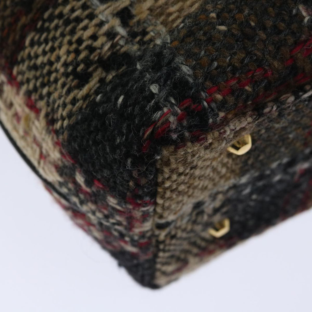 Top Quality Burberry Hand Bag Wool Beige Auth bs12601