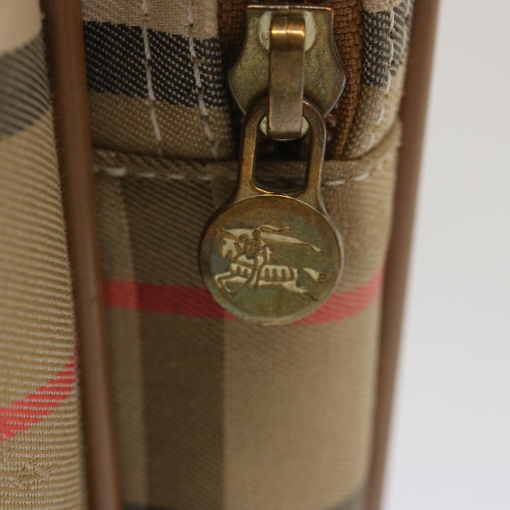 BurberrySs Nova Check Shoulder Bag Canvas Beige Auth bs12602